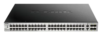 Produktbild von D-Link DGS-3130-54PS/E 54Port PoE Switch, Layer 3 PoE Gigabit Stack (SI