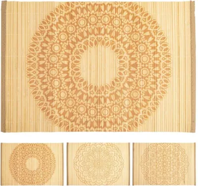 Obrázek produktu pro Orion | Podložka na stůl - béžová - 45 X 30 cm - vzor mandala - z bambusu - TischSchutz