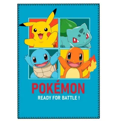 Produktbild von Pokemon Fleecedecke Schmusedecke Kuscheldecke blau 100 x 140 cm