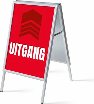 Produktbild von Showdown Kundenstopper - DIN A1 - Komplett-Set - Uitgang Niederländisch - Rot/Schwarz
