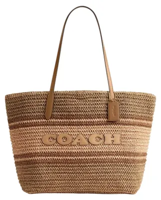 Produktbild von Damenhandtasche Coach Straw City Tote Bag, Braun