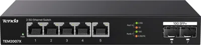Obrázok produktu pre Prepínač so správou, 3 predkonfigurácie, 5×RJ45 2,5Gbps, 2×SFP+ 10Gbps