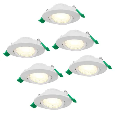 Image de HOFTRONIC - Spot LED encastrable orientable 6W 570lm CCT 2700K/4000K/6000K Blanc