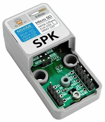 Produktbild von M5Stack Atomic SPK Base, NS4168, I2S Audio, MicroSD, 3,5mm Anschluss, Kompatibel mit ATOM Lite/S3