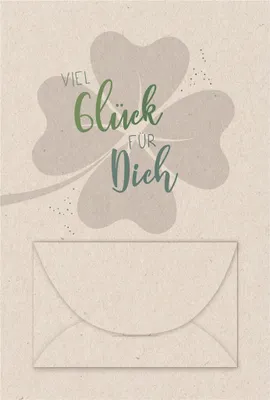 Produktbild von Geldkarte - Glückwunschkarte im Format 11,5 x 17 cm mit Umschlag