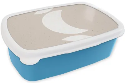 Produktbild von KitchenYeah® Lunchbox Brotzeit Brotdose 17x11 cm Mond - Pastell - Text - Zitate Kinder Brotzeitdose - Lunch - Kunststoff  - Brotbüchse - Sandwichbox - Lunchbox für Kinder