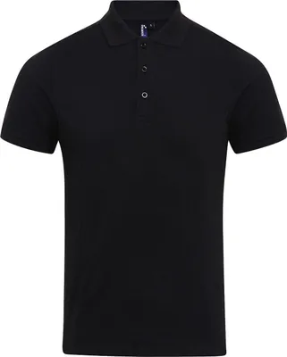 Produktbild von Premier Herren Coolchecker Piqué-Poloshirt mit CoolPlus RW6268 (L) (Schwarz)