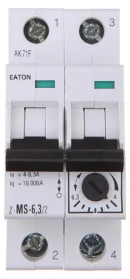 Immagine prodotto di interruttore di protezione motore bipolare 2,2kW 4-6,3A 248397 Eaton