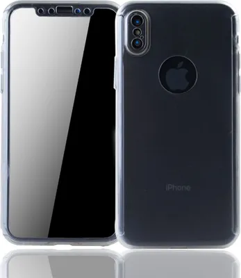 Produktbild von Handyhülle Schutzhülle für Apple iPhone XS Full Case Cover Displayschutz 360 Transparent
