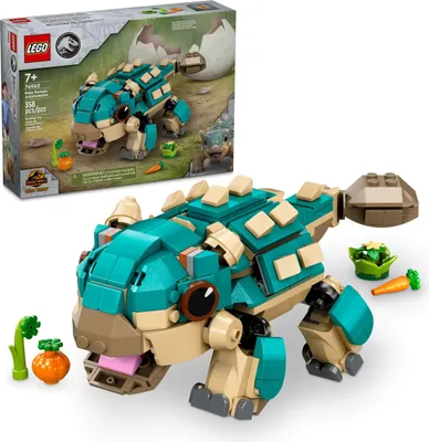 Produktbild von LEGO Jurassic World Baby Bumpy: Ankylosaurus, baubarer Spielzeug-Dinosaurier für Fans von Jurassic World: Neue Abenteuer, Geschenk für Jungen und Mädchen ab 7 Jahren 76962