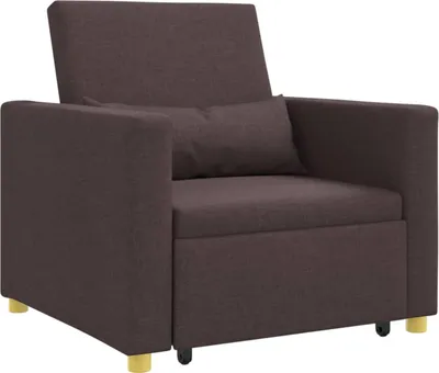 Produktbild von vidaXL Ausziehbare Schlafcouch Einzel Dunkelbraun 90 x 165 x 87 cm