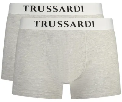 Produktbild von Graue Herren Boxershorts im Doppelpack, elastisch, mit Logo-Druck