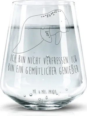Produktbild von Mr. & Mrs. Panda Wasserglas Seekuh Chillen - Transparent - Geschenk, Süßigkeiten, Tumbler Glas, Essen, Trinkglas, Meer, Abnehmen, Zucker, Diät, Becherglas, Trinkgefäß