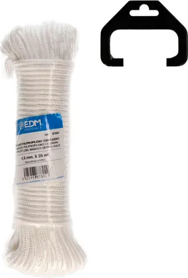 Zdjęcie produktu dla Plecionka EDM 87804 Biały polipropylen 4,5 mm x 25 m