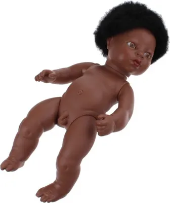 Produktbild von detská bábika bez oblečenia Novorodenec africký 38 cm chlapec
