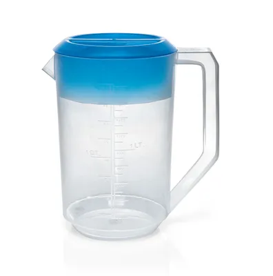 Produktbild von Messbecher mit Deckel, Kunststoff, 1,8 Liter, Ø 12,5 cm, Farben wählbar : Blau Variante: Blau