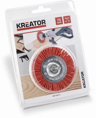 Obrázok produktu pre Nylonová kotúčová kefa ø 75 mm Kefový nástavec Okrúhla kefa s korundovým brusivom - Nylonová okrúhla kefa ø 75 mm