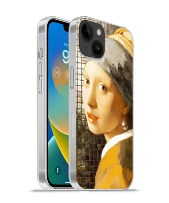 Produktbild von MuchoWow® Handyhülle Schutzhülle Hülle für Apple iPhone 14 Plus - Soft case Mädchen mit Perlenohrring - Vermeer - Kacheln Silikon Softcase Handy Hülle - Abbildung