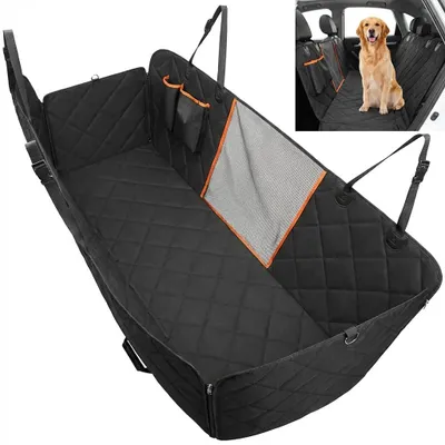 Obrázek produktu pro Ochranná deka pro psy do auta na zadní sedadlo 133 x 140 cm Voděodolná Protiskluzová podložka pro psy Černá