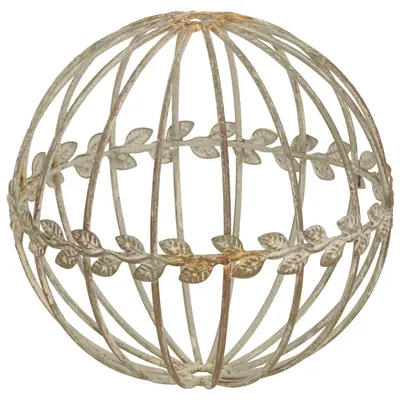 Produktbild von Metallkugel Blume Ø 19 cm Grau