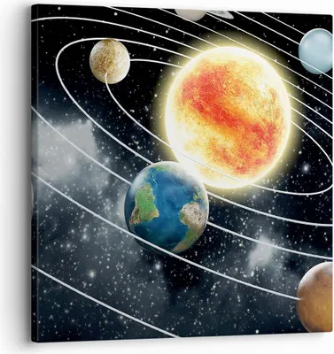 Produktbild von Bild auf Leinwand - Leinwandbild - Kosmos Planet - 30x30cm - Wand Bild - Wanddeko - Wandbilder - Leinwanddruck - Bilder - Kunstdruck - Wanddekoration - Leinwand bilder - Wandkunst - AC30x30-3646