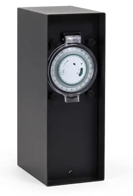 Außensteckdose 2-fach, Edelstahl, Timer, IP44, 3680 Watt