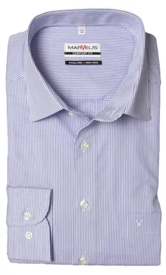 Produktbild von Marvelis - Comfort Fit - Herren Langarm Hemd, (795464), Größe:41, Farbe:blau gestreift (15)