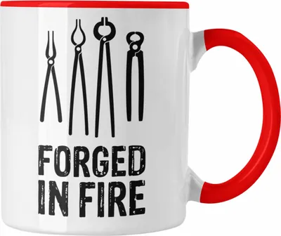Produktbild von Trendation - Schmied Geschenk Tasse mit Spruch Hufschmied Kaffeetasse Geschenkidee (Rot)
