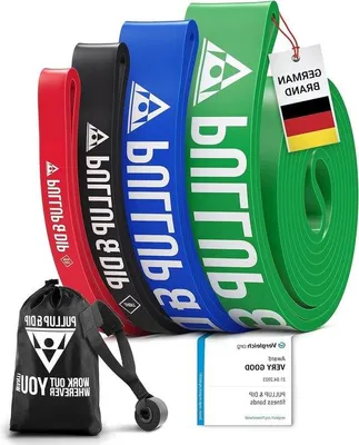 Productafbeelding van Famanu weerstandsbanden voor ondersteunde optrekken - Premium fitnessbanden met tas en deuropzetstuk - Trainingsgids
