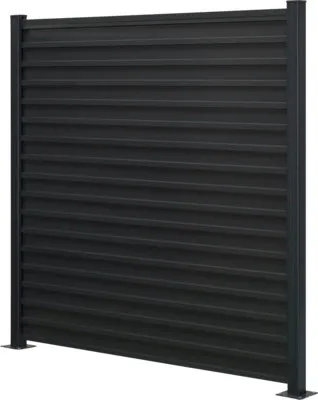 Zdjęcie produktu dla Zestaw ogrodzeniowy wtykowy Floraworld profilowany do wbijania kołków 180 x 180 cm antracytowy