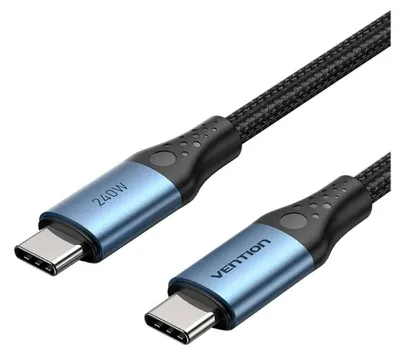 Produktbild von USB-C-zu-C-Kabel Vention USB 2.0 5A 240W 1m BLACK