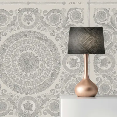 Produktbild von TADESSI Tapete Barock Samuel M1-No.316 Vliestapete Silber Grau Barocktapete Designtapete Wohnzimmer Schlafzimmer Küche