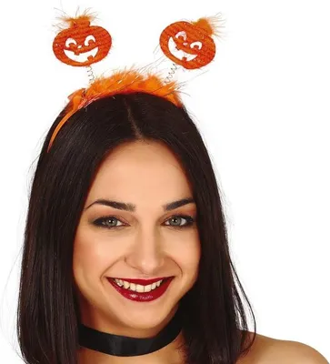Produktbild von Orangefarbenes Kürbis-Halloween-Ball-Party-Stirnband
