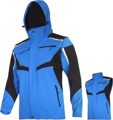 Produktbild von Softshelljacke Mit Kapuze Und Ärmeln, Blau-Schwarz, 2Xl, Ce, Lahti