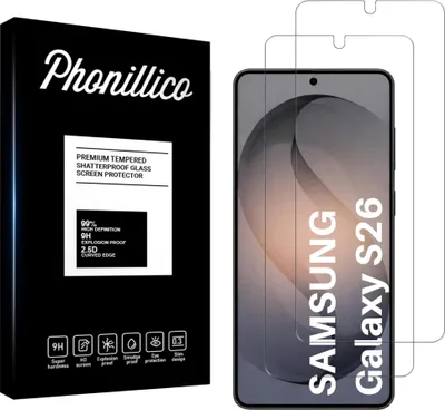 Produktbild von Hartglas für Samsung Galaxy S26 [2 Stück] Displayschutzfolie Screen Protector Film Anti-Kratzer Glas Resistant Phonillico®