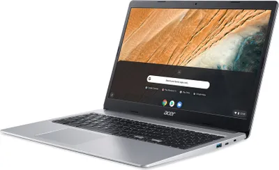 Produktbild von Acer Chromebook 315 CB315-3HT CB315-3HT-C47Q 39,6 cm (15,6 Zoll) Touchscreen Chromebook - Full HD - Intel Celeron N4100 - 4 GB - 64 GB Flash-Speicher - Deutsch Tastatur - Silber - 1920 x 1080 - ChromeOS - Intel UHD Graphics 600 - IPS-Technologie (In-Plane-Switching), ComfyView (Matt) - Webcam - 12,50 Stunden Akku-/Batterielaufzeit - IEEE 802.11a/b/g/n/ac Wireless LAN Standard