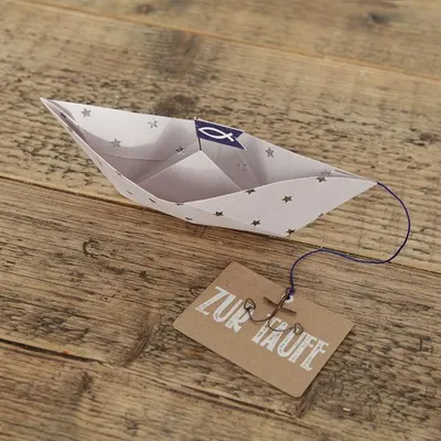 Produktbild von Papierbootkarte "Zur Taufe"
