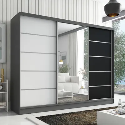 Produktbild von Schwebetürenschrank AURELIA 1 Schwebetürenschrank AURELIA 2 200 cm mit Spiegel, 3 Türen, 3 Schubladen
