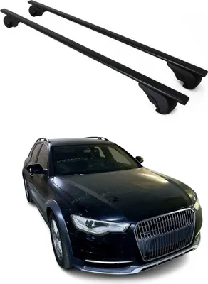 Image de Barres de toit transversales pour Audi A6 C7 Allroad 2012-2018 Fer Noir