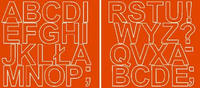 Produktbild von Selbstklebende Buchstabenaufkleber, 5 cm, orange matt