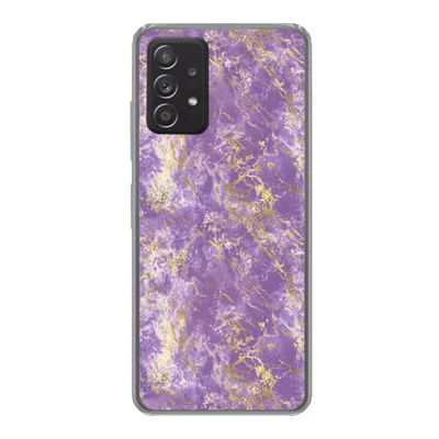 Produktbild von MuchoWow® Handyhülle Schutzhülle Hülle für Samsung Galaxy A53 5G Marmor - Lila - Gold - Muster Silikon Softcase Handy Hülle - Schutzabdeckung