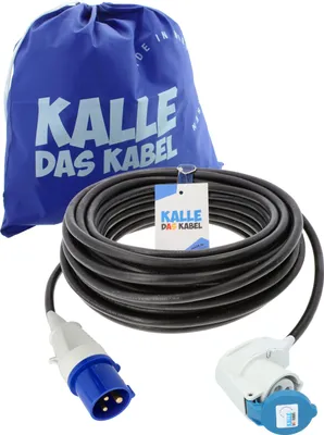 Produktbild von Kalle Verlängerungskabel CEE 230V Öse 16A 2,5mm² Winkel Kompakt IP44 20 Meter