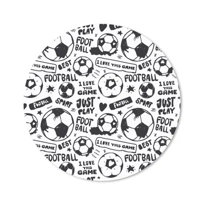 Produktbild von MuchoWow® Mauspad Mousepad Fußball - Sport - Zitate - Muster 20x20 cm - Mousepads - Maus Mat - Pad - Mausunterlage - Schreibtischmatte