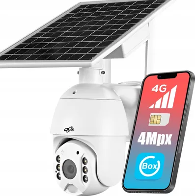 Zdjęcie produktu dla Solare 4G, zewnętrzna kamera IP o rozdzielczości 4 MP, wyposażona w czujnik ruchu PIR i sztuczną inteligencję, z akumulatorem o pojemności 15600 mAh oraz funkcją nagrywania dźwięku