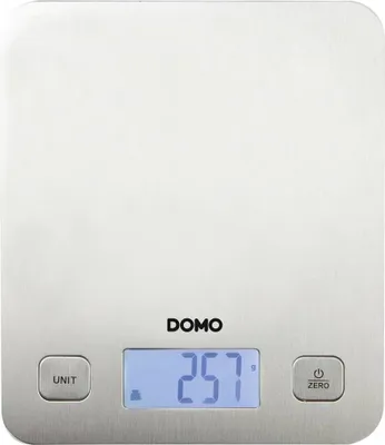 Produktbild von Domo DO9239W, Elektronische Küchenwaage, 5 kg, 1 g, Beige, Edelstahl, Arbeitsplatte