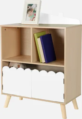 Immagine prodotto di Libreria per bambini a 2 ripiani e 2 ante, Bianco