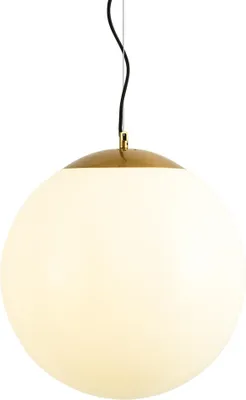 Produktbild von QAZQA - Modern Skandinavische Hängelampe I Pendellampe I Pendelleuchte Opalglas 40 cm - Ball 40 I Wohnzimmer I Schlafzimmer - Kugel I Kugelförmig - LED geeignet E27