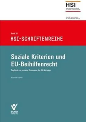 Immagine prodotto di Soziale Kriterien und EU-Beihilfenrecht