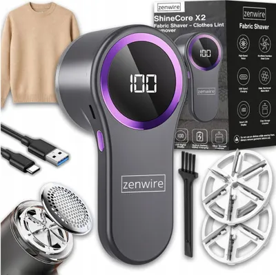 Immagine prodotto di Rasoio - Rasoio per vestiti - per ponticelli - Rasoio elettrico - Batteria ricaricabile - Funzionamento a rete - USB-C X2