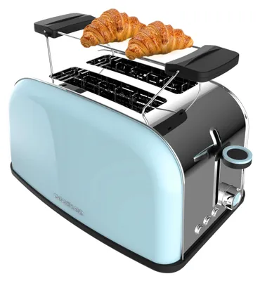 Produktbild von Cecotec Toastin' Time 850, 2 Scheibe(n), Blau, Edelstahl, Tasten, Drehregler, 850 W, 220 - 240 V, 750 W